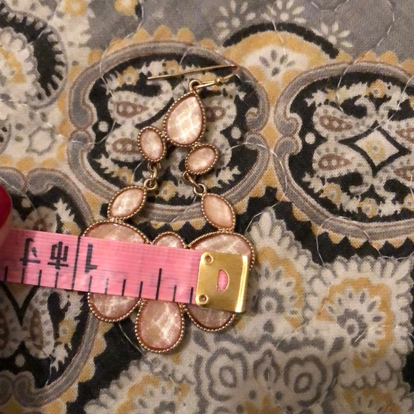 ❣️Beautiful coral and gold iridescent earrings - Picture 8 of 8